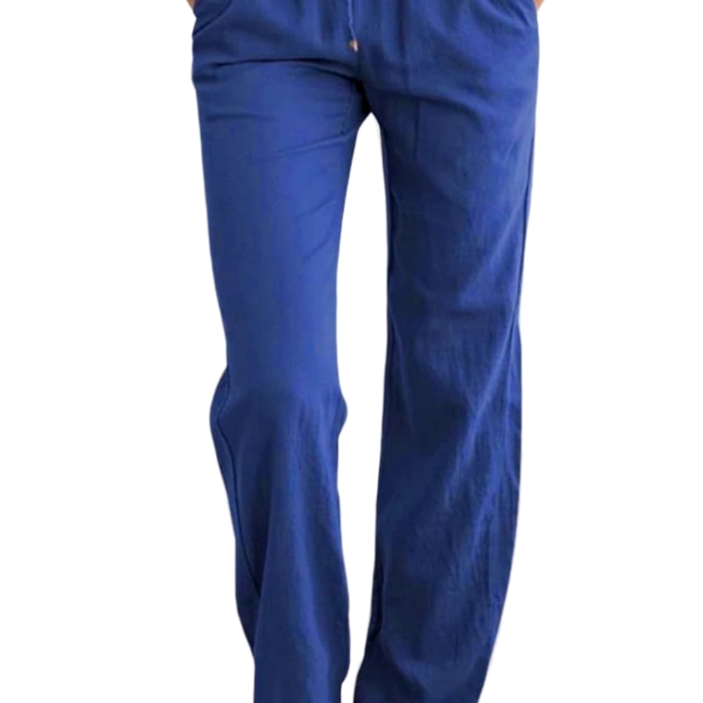 Casual sweatpants with draw string elastic waste and pockets